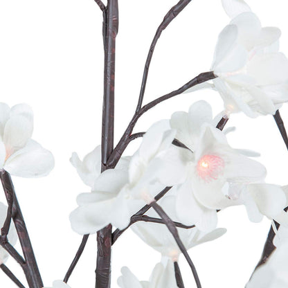 Running LW-0006 Figura Decorativa Iluminada Arbol, 150 Leds Flores, Blanco/Café