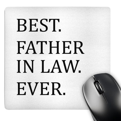 3dRose Best Father In Law Ever Fun Humorous Gifts for the Inlaws Family Humor Black Text Mouse Pad (mp_151498_1)