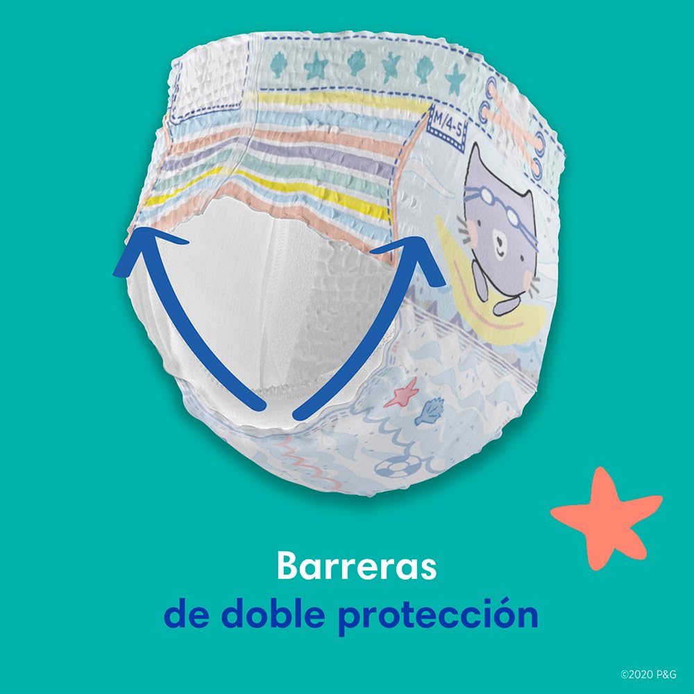 PAMPERS Splashers Pañales de Natación Talla S, 12 Unidades, Bebé 6 a 12 Kg