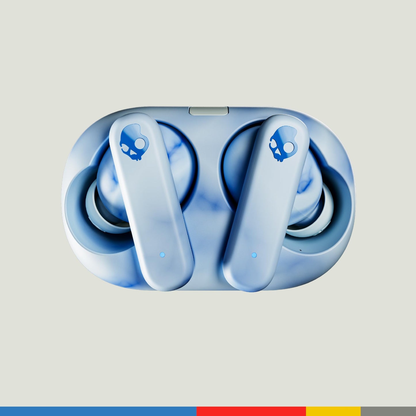 Skullcandy EcoBuds Auriculares In-Ear Inalámbricos, 8h de Autonomía, Estuche de Carga sin Batería, Micrófono, Compatibles con iPhone Android y Dispositivos Bluetooth, Glacier