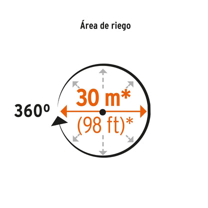Truper ASP-1BR, Aspersor agrícola, fundido en latón, 1"