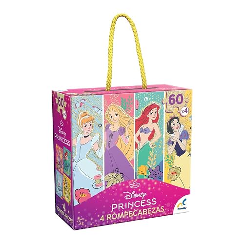 Rompecabezas 4 En 1 Princesas 60 Piezas X 4