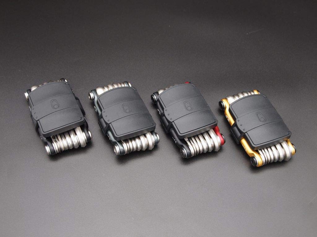 Crankbrothers Multi Tool M 13 - MTB Multi-Tool Gold - 13 herramientas de bicicleta (herramienta 13 en 1), ergonómicas y ligeras