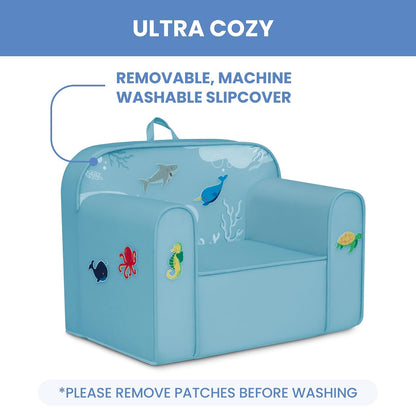 Delta Children Silla Infantil Cozee Mix & Match con Parches Intercambiables - Diseño: Mundo Submarino