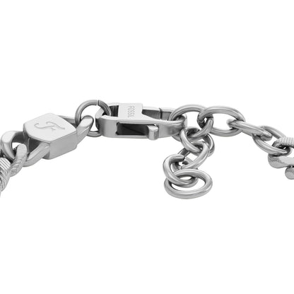 Fossil Pulsera modelo: jf04697040 harlow de acero inoxidable en color plateado unisex