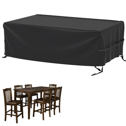 Velway - Funda rectangular para mesa de patio, impermeable, para mesa y sillas al aire última intervensión, 84 pulgadas de largo x 52 pulgadas de ancho x 29 pulgadas de alto, Oxford resistente al