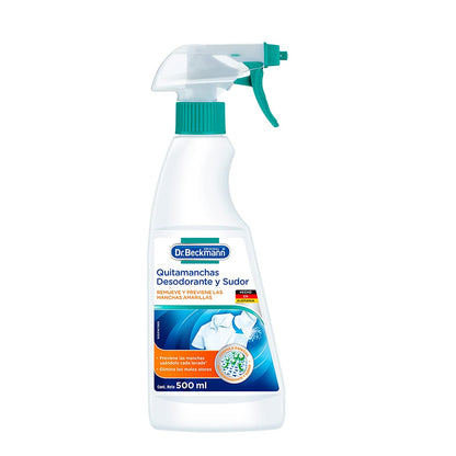 Dr. Beckmann, Quitamanchas Intenso Multiusos, en Polvo, 1 kg + Quitamanchas Desodorante y Sudor 500 ml + Blanqueador Intensivo, Súper Blanco