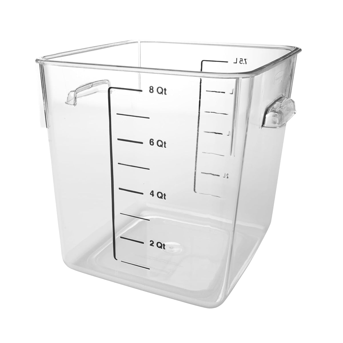 Rubbermaid Commercial contenedor Ahorra Espacio, Solo contenedor, Transparente