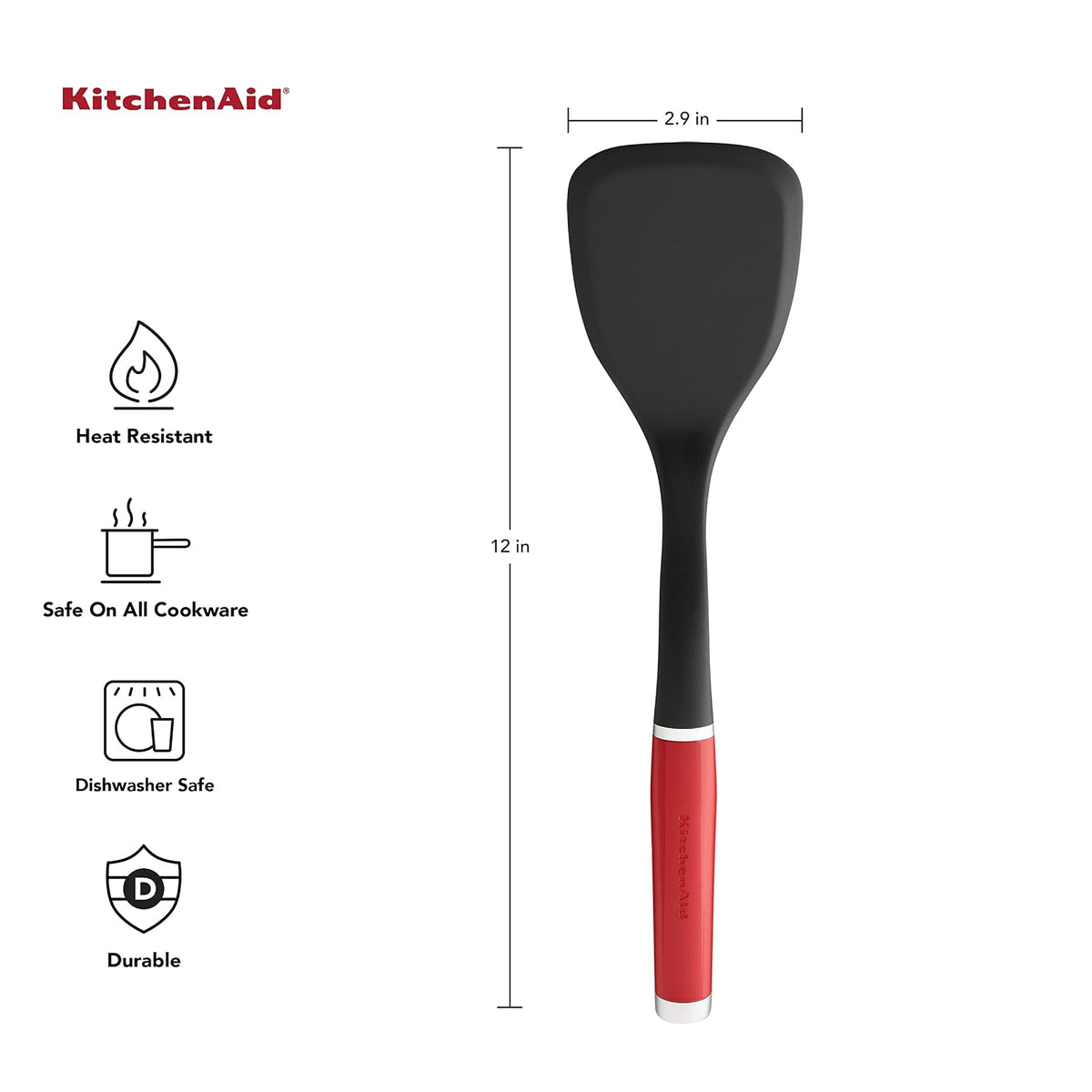 KitchenAid KE015OHERA Classic - espátula corto de nailon