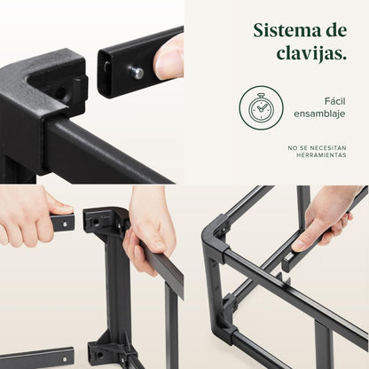 Zinus Armita | Base de Cama Matrimonial con Funda Minimalista | Acero Resistente | Garantía de 5 años
