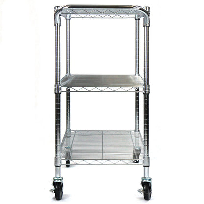 Oceanstar AUC1460 3-Tier Heavy Duty All-Purpose Utility Cart, Chrome