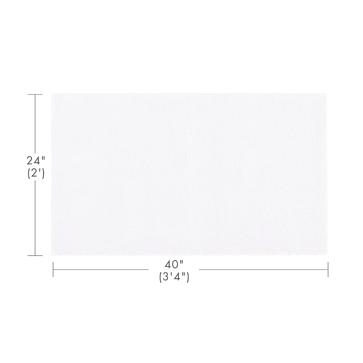 MADISON PARK SIGNATURE - Alfombra de baño Antideslizante de Felpa Luxruriosa, Absorbente, de Secado rápido, decoración de baño con diseño de SPA, 24 x 40 Pulgadas, Color Blanco