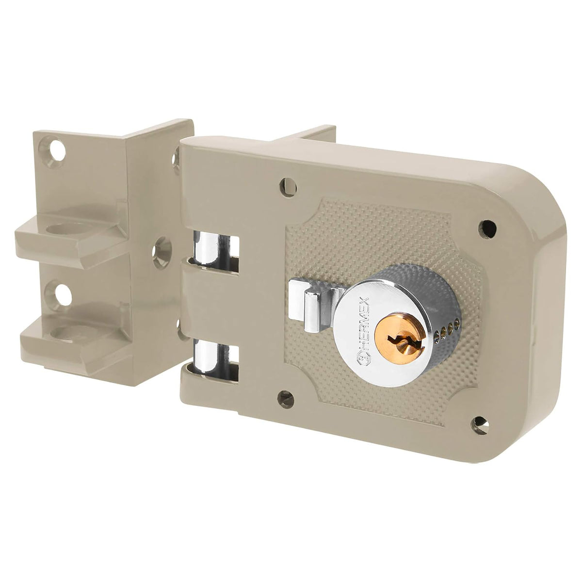 Hermex CS-95I, Cerradura sobreponer, puerta corrediza, instala-fácil, izq.