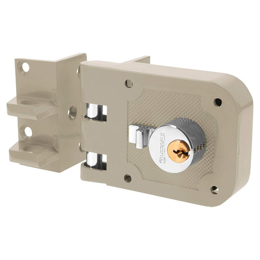 Hermex CS-95I, Cerradura sobreponer, puerta corrediza, instala-fácil, izq.