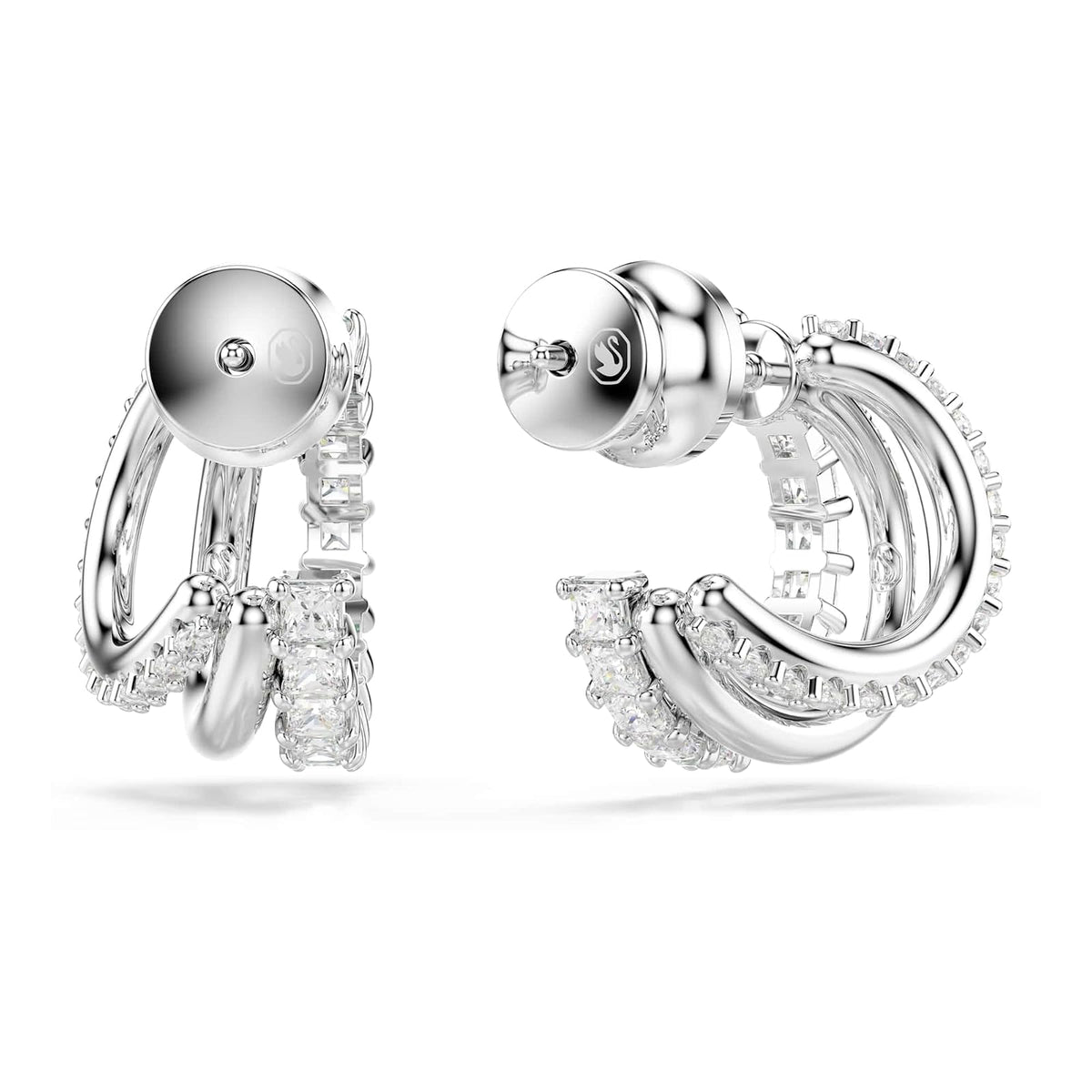 Swarovski Hyperbola Collection, corte redondo, blanco, chapado en rodio