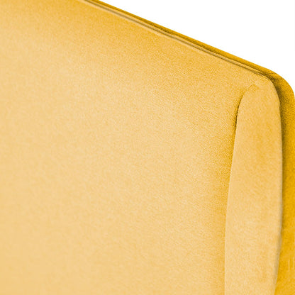 Sochic Cabecera para Cama Matrimonial Tapizada Color Mostaza. Acolchada con Hule Espuma. Estructura de Madera Industrial
