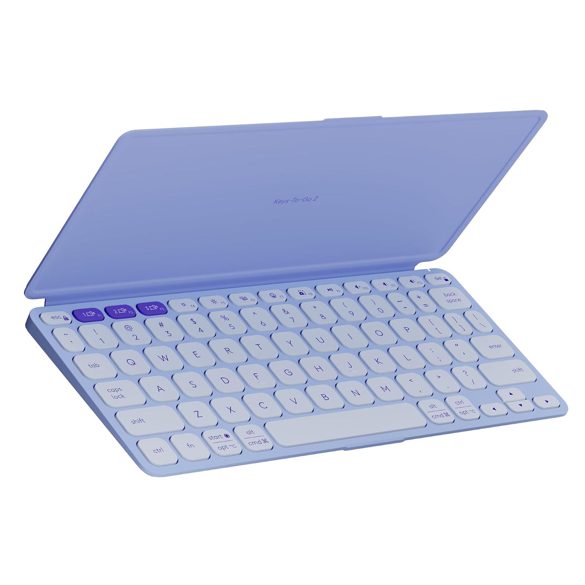 Logitech Keys-to-Go 2 Teclado inalámbrico para iPad con Tapa integrada, Bluetooth, Delgado, estilizado y Compacto para iPad, iPhone, Windows, Android, Linux, Mac, Apple TV, Color - Lila