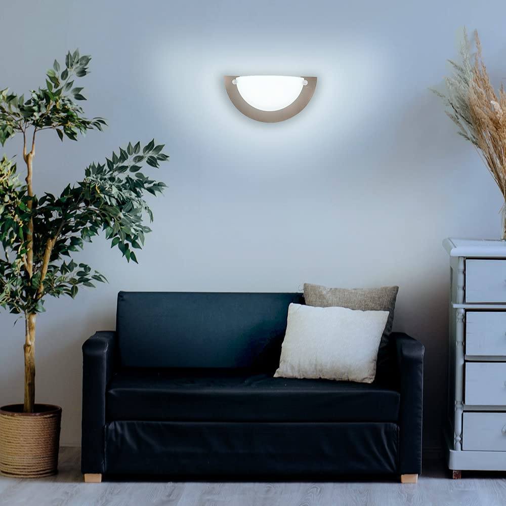 Tecnolite Lámpara Interior, Lámpara de Pared, Base E27, 100 - 240 Volts, Color Madera Oscuro