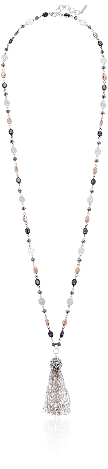 Nine West Borla De Abalorio Nk 36 Pulgadas - Tri: Slv/Rgl/Dobladillo, Collar Con Colgante Mujer, Multi, No Hay Talla