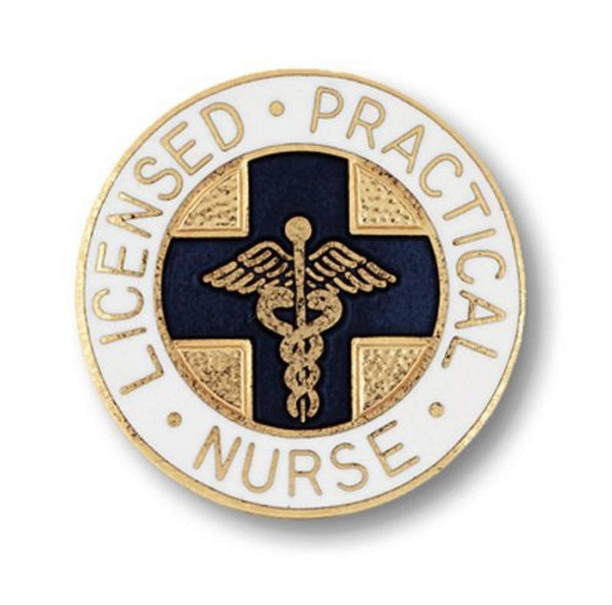 Prestige Medical Pin de Emblema, farmacéutico (RX on Caduceus) - Pin con emblema de enfermera (cruz azul)