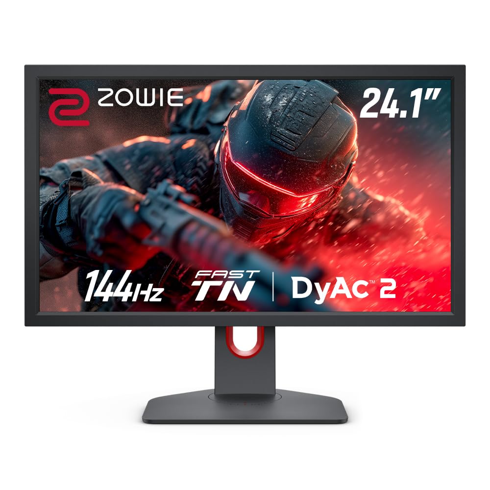 BenQ Zowie XL2411K - Monitor para Juegos (24 Pulgadas, 144 Hz, 1080 p, Base más pequeña, Soporte ergonómico, Ajuste XL para Compartir)