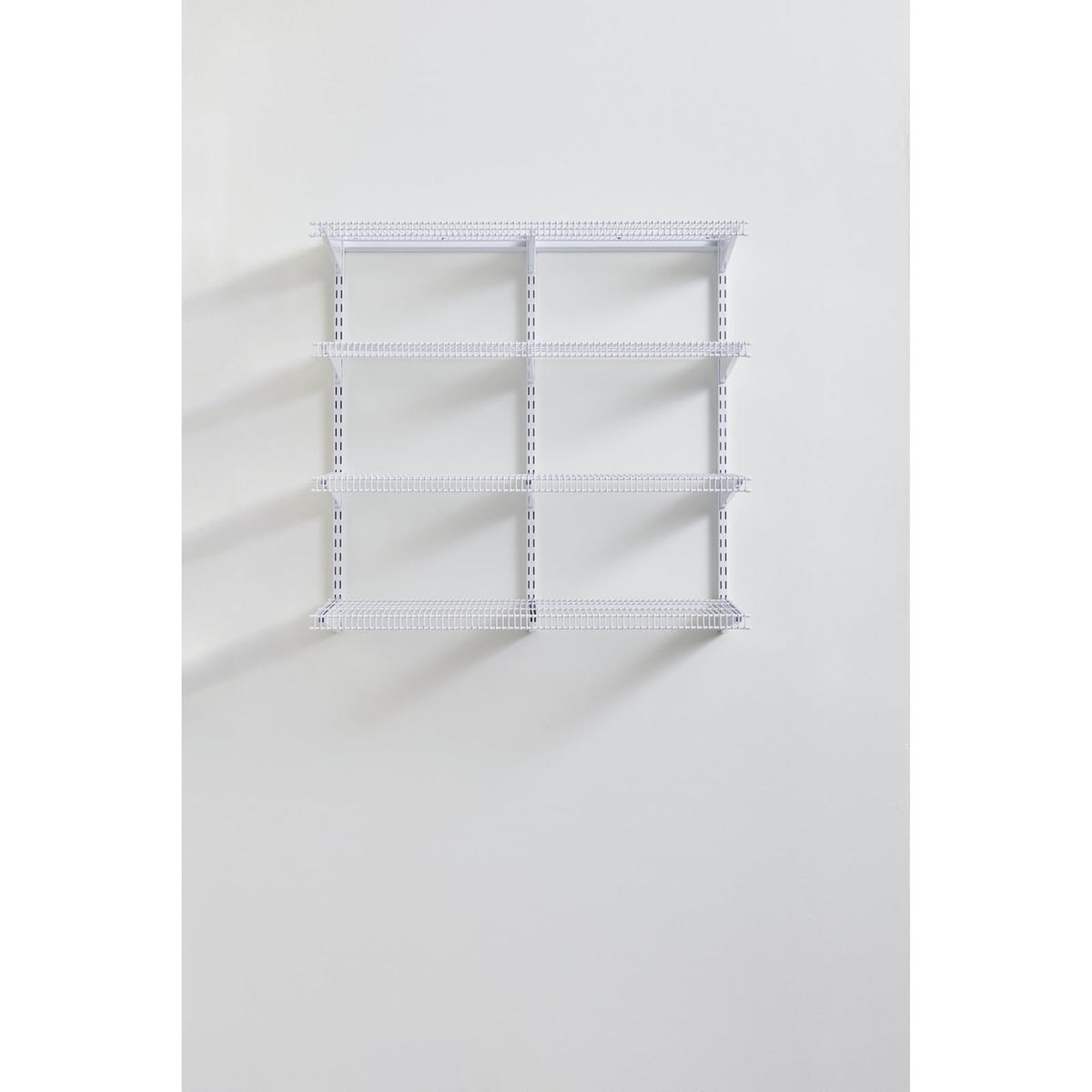 Rubbermaid Sistema de estantería de organización de despensa de 36 pulgadas, montaje directo en pared, 4 estantes y kit de herramientas de montaje incluido sistema de estantería de alambre blanco para