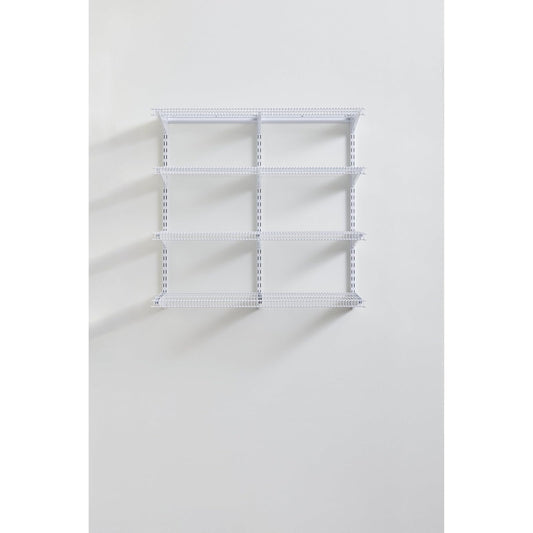 Rubbermaid Sistema de estantería de organización de despensa de 36 pulgadas, montaje directo en pared, 4 estantes y kit de herramientas de montaje incluido sistema de estantería de alambre blanco para