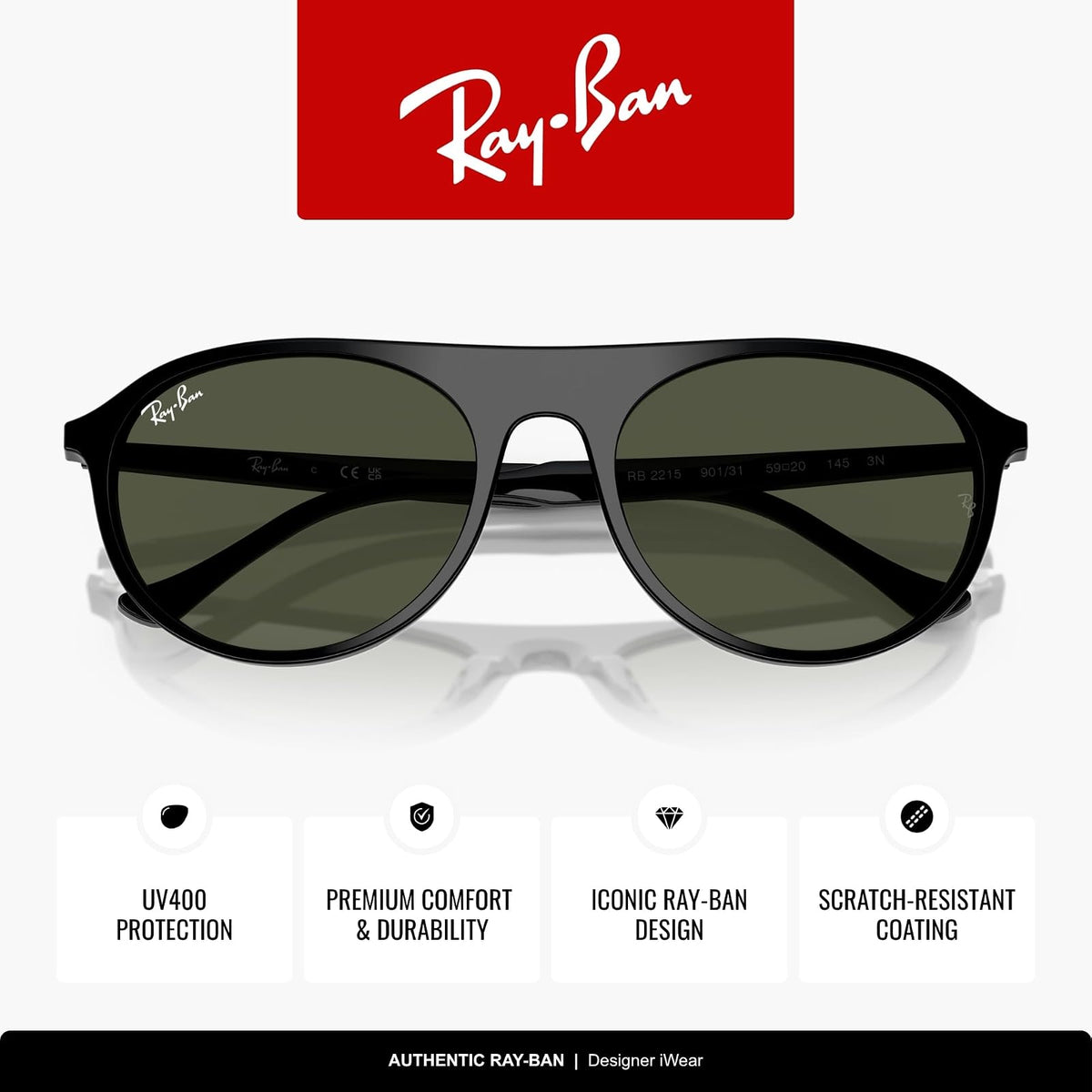 Ray-Ban 0RB2215 Sunglasses Unisex