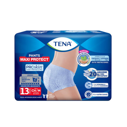 TENA Pants Maxi Protect, ropa interior desechable para incontinencia, Mediano, 13 Piezas