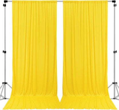 AK Trading Co. Telón de Fondo de Poliéster IFR 10 x 8 pies para Fotografía y Eventos - 10FT X 8FT - Amarillo limón