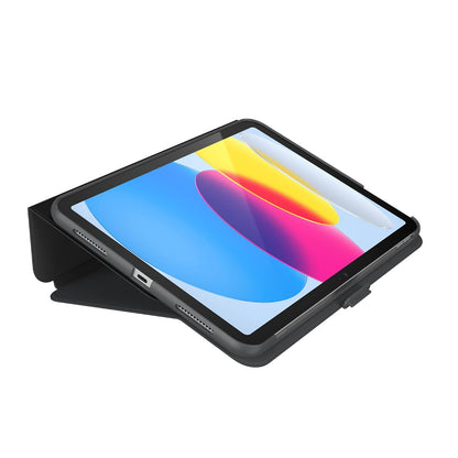 Speck Products iPad (10ª generación - 2022) Stylefolio con Microban (Negro/Gris pizarrón)