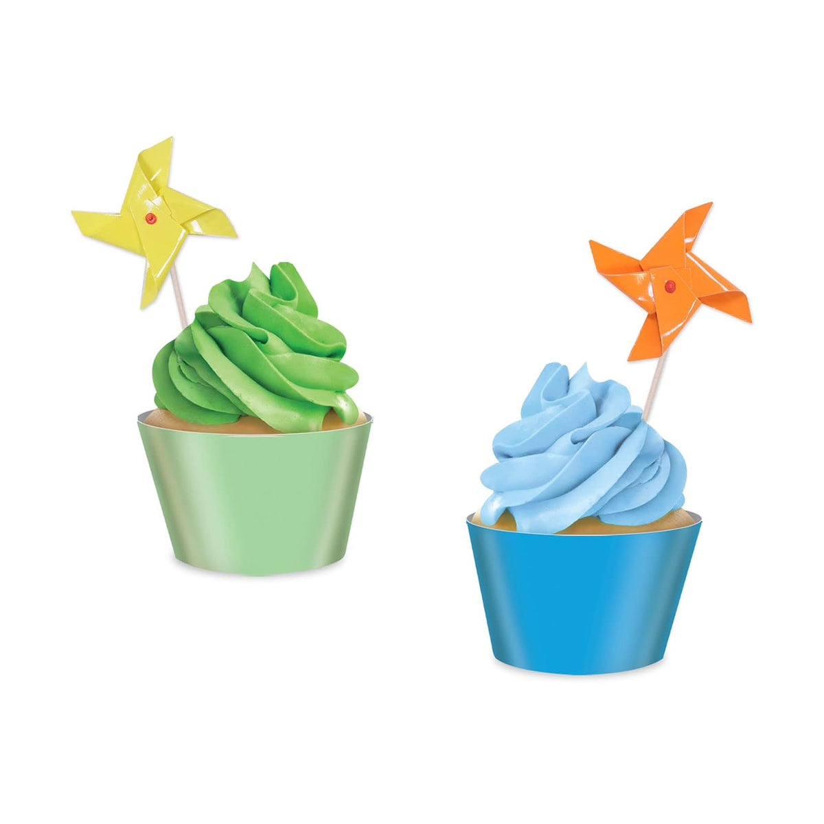 Beistle 59931 48 Piece Pinwheel Picks, 5", Multicolor