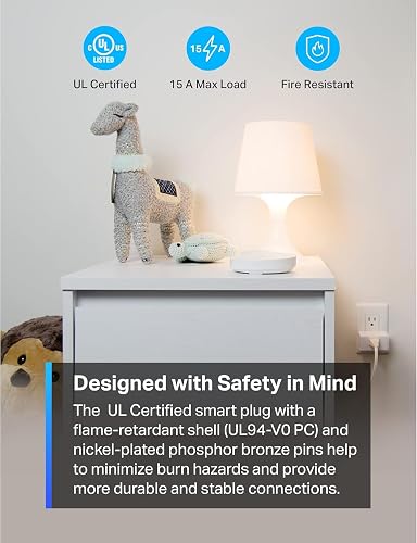 TP-Link - Tapo Smart Plug Mini 15A, enchufe Wi-Fi para el hogar inteligente, configuración superfácil, compatible con Alexa y Google Home, no requiere hub, certificado UL