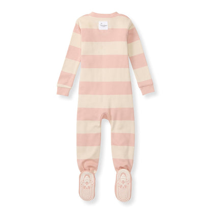 Burt 's Bees Baby Girls' Organic Chevron Sleeper, Color Púrpuro, Talla