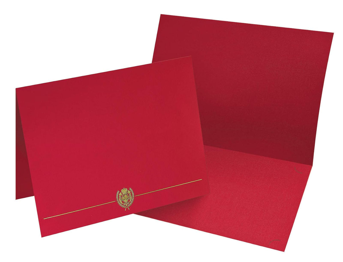 ¡Grandes papeles! Funda para certificado de escudo clásico., Cubierta, Rojo