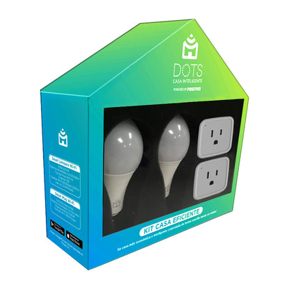 Kit Casa Eficiente Inteligente Inalambrica Con Focos y Enchufes Wifi Compatible con Alexa y Google Assistant, Blanco