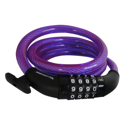 Candado BENOTTO Espiral 12x1200mm Combinación Morado TY5231