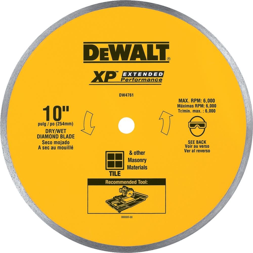 DEWALT DW4761 Disco Diamantado Continuo XP 10 pulg Corte Seco/Mojado