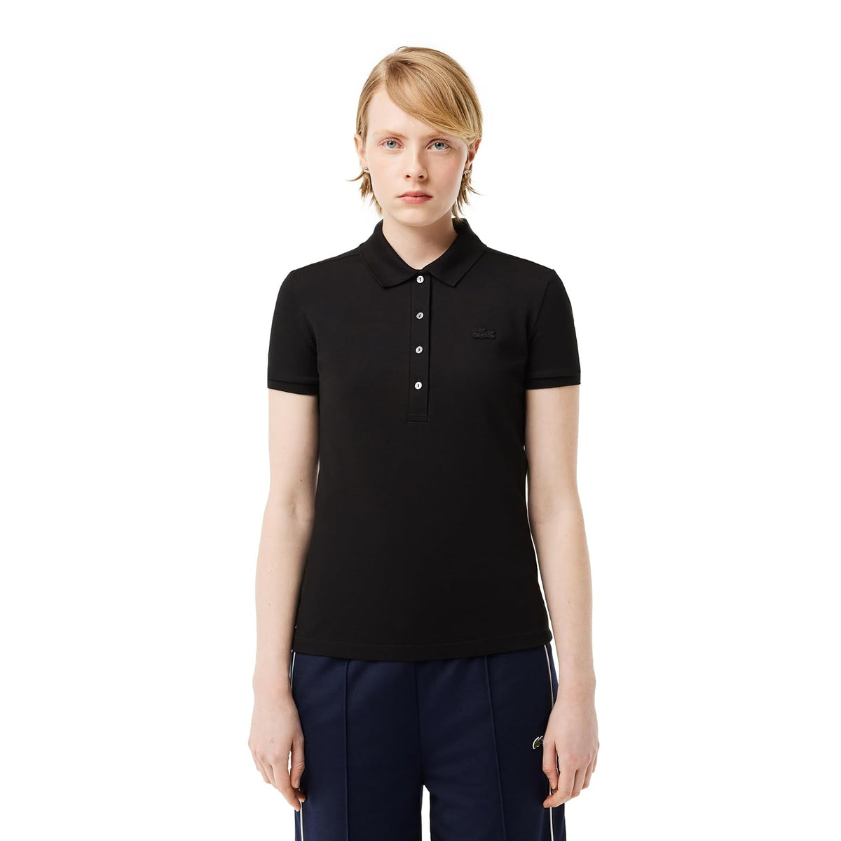 Lacoste Polo manga corta stretch Botones para Mujer