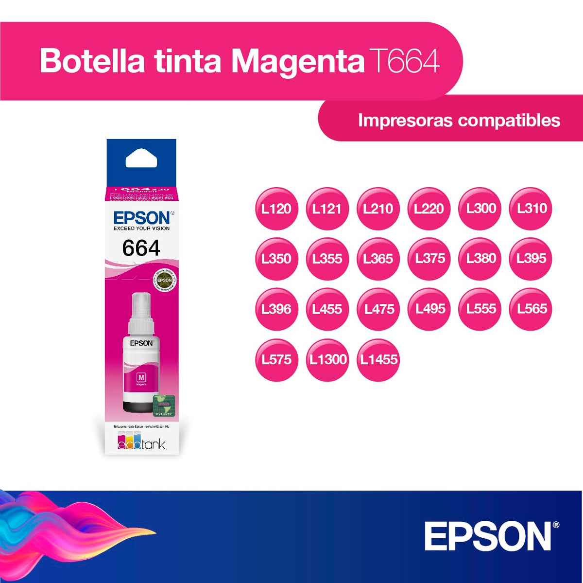 Epson Ecofit Botella de Tinta Color Magenta T664