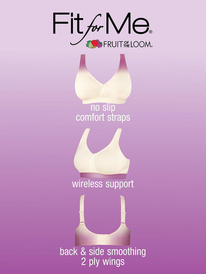 Fruit of The Loom Brasier de algodón sin Aros Suave Talla Grande Sujetador de Cobertura Completa para Mujer