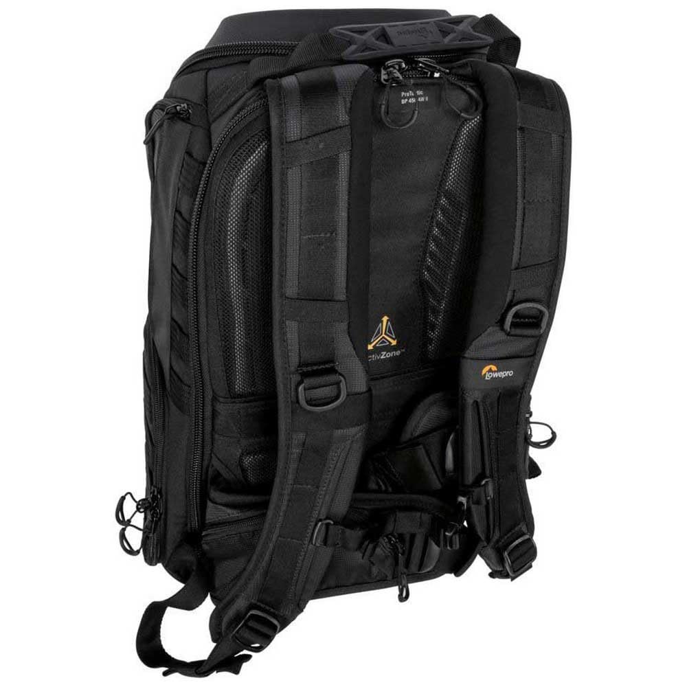 Lowepro ProTactic 450 AW II Mochila Profesional para Cámara DSLR, sin Espejo o Dron, con Acceso Rápido, Compartimento para Laptop de 15", con Sistema Modular SlipLock y Soporte ActivZone, Color Negro