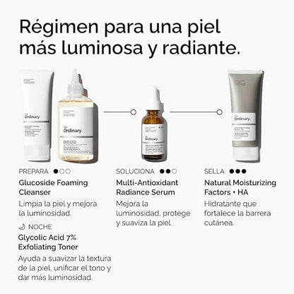 The Ordinary Multi-Antioxidant Radiance Serum, Suero Antioxidante — Suero facial con vitamina C para iluminar y proteger la piel de los estresores ambientales, 30ml