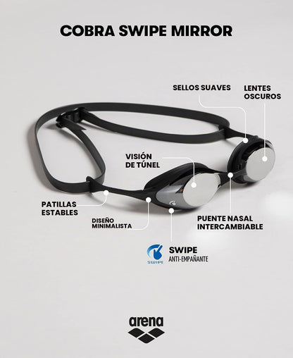 Arena Cobra Mirror and Non-Mirror Swim Goggles for Men and Women