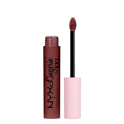 NYX Professional Makeup Lip Lingerie XXL Labial Líquido Mate Tono Rosa Nude - 09 Deep Mesh