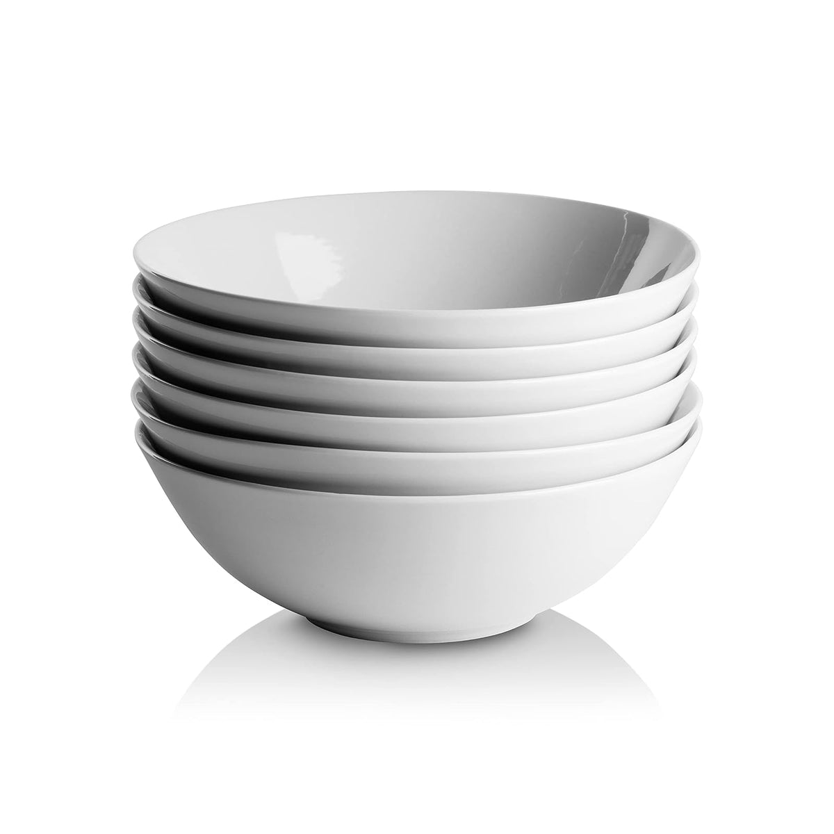 10 Strawberry Street Simply White - tazón de cereales Coupe de 7 pulgadas, juego de 6