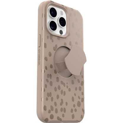 OtterBox - Funda para iPhone 15 Pro MAX (Solamente) OtterGrip Symmetry Series - ON The Spot (café), Agarre Integrado, Funda Elegante, se Ajusta a MagSafe, Bordes elevados para Proteger la cámara y la