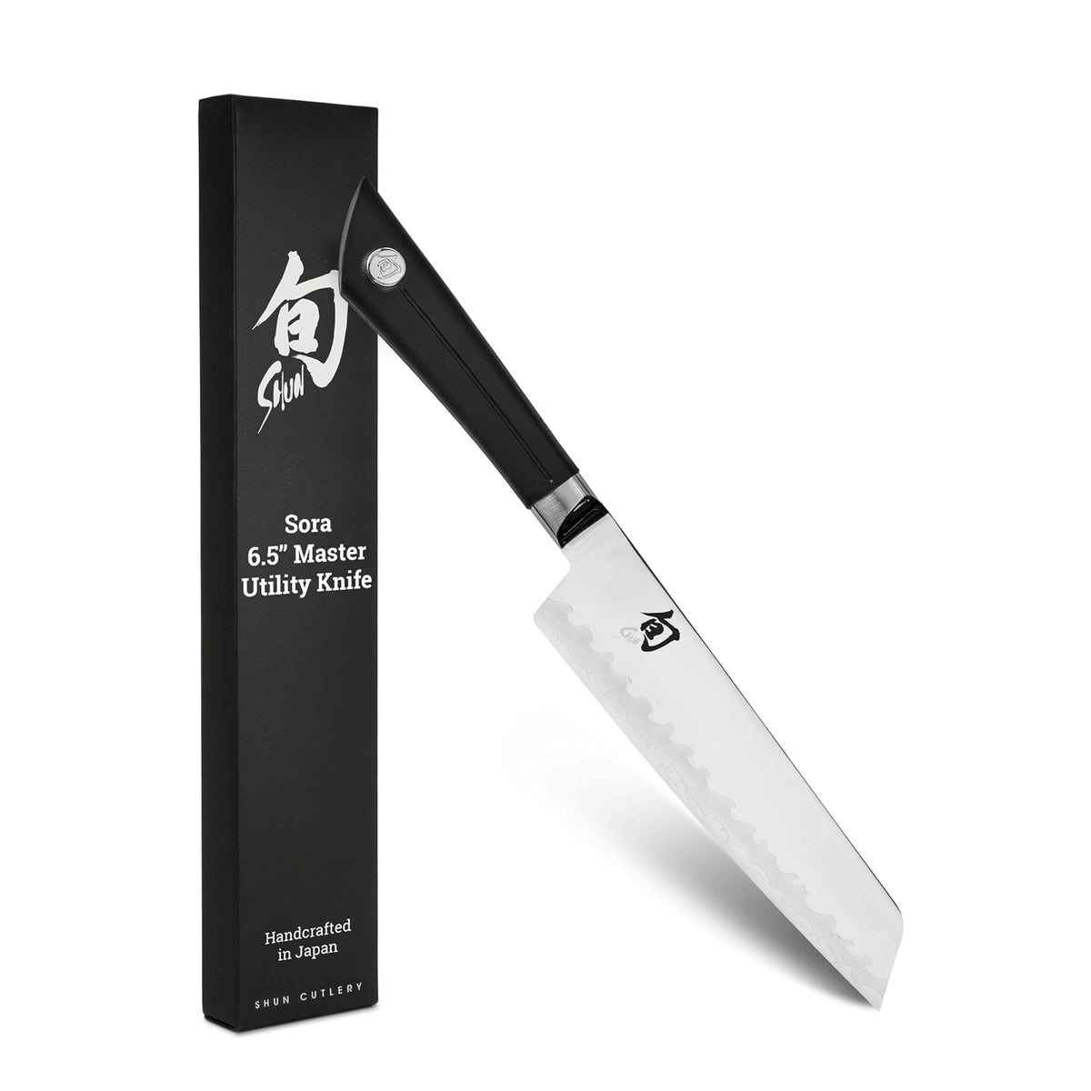Shun Sora - Cuchillo de cocina japonés hecho a mano, borde de acero VG10 y hoja de acero inoxidable 420J, mango equilibrado, precisión y nitidez para chefs profesionales y caseros