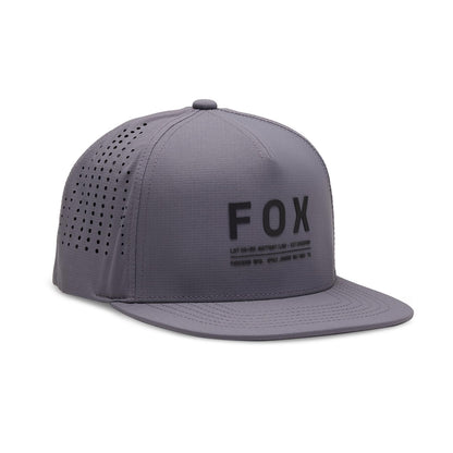 Fox Racing Non Stop Tech Snapback Gorro/Sombrero Hombre - Talla Única - Gris acero