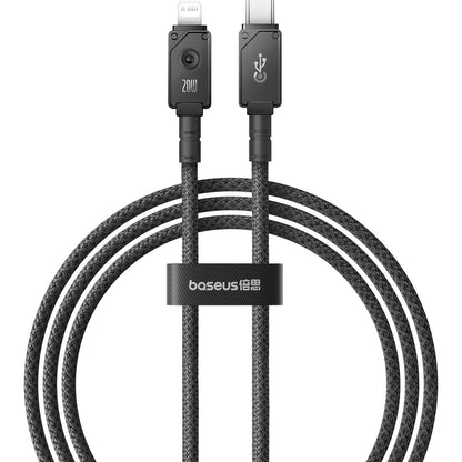Baseus Cable de Fibra de Aramida F-12 Tipo-C a Lightning, Carga Rápida 20W - 1m - Negro